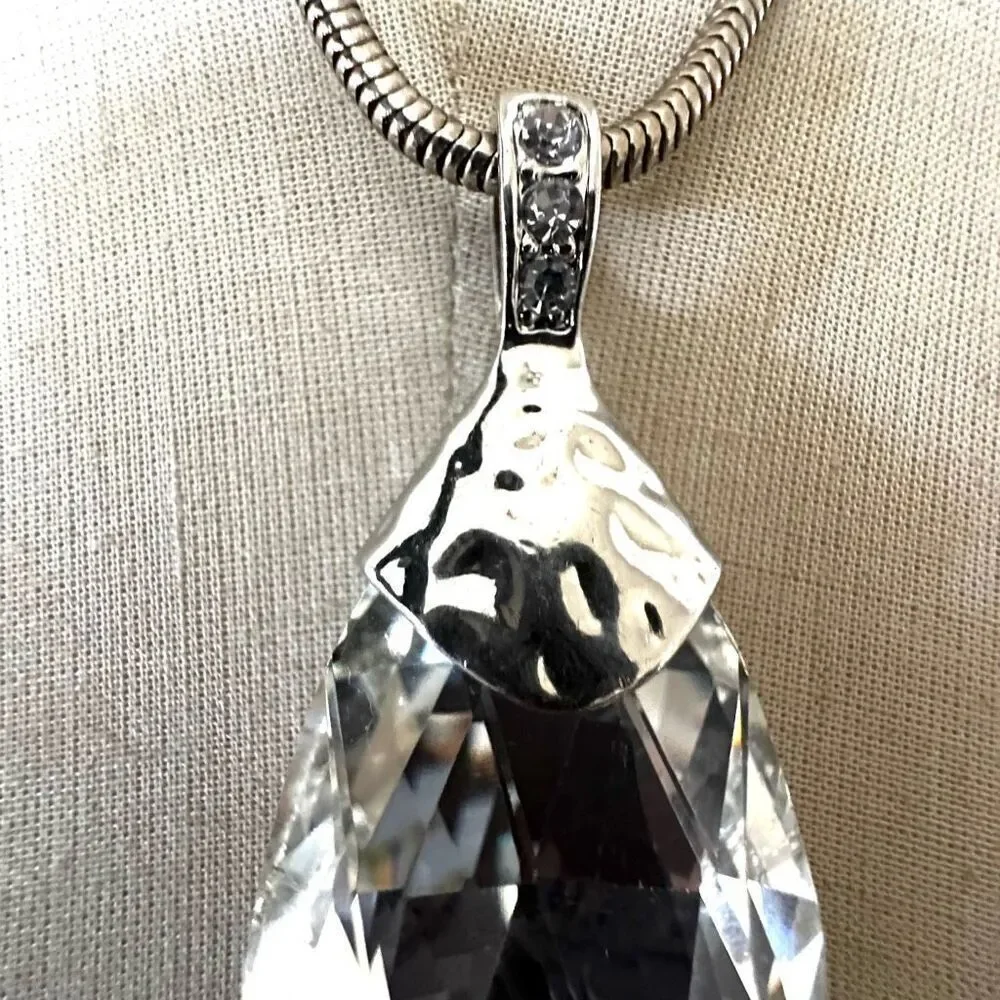 Vintage  Crystal Teardrop Necklace
